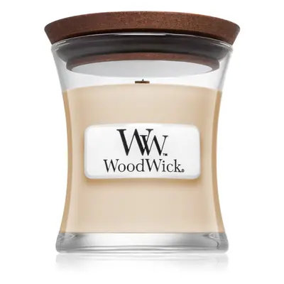 Woodwick Vanilla Bean vonná svíčka s dřevěným knotem 85 g