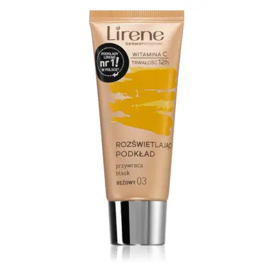 Lirene Vitamin C rozjasňující fluidní make-up pro dlouhotrvající efekt odstín 03 Beige 30 ml