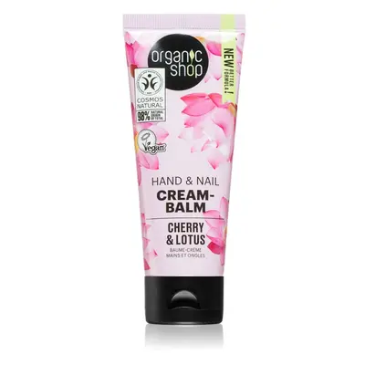 Organic Shop Cherry & Lotus posilující balzám na ruce a nehty 75 ml