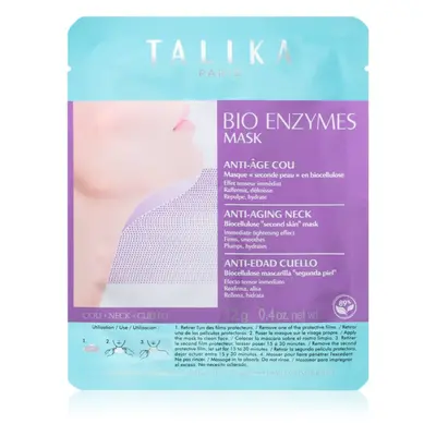 Talika Bio Enzymes Anti-Aging Neck Mask plátýnková maska se zpevňujícím účinkem 12 g