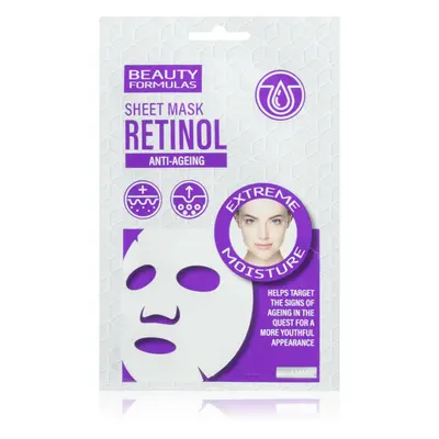 Beauty Formulas Retinol plátýnková maska proti stárnutí pleti 1 ks