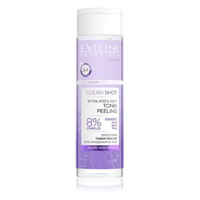 Eveline Cosmetics Clean Shot 8% Complex Of Hydroxy Acids vyhlazující tonikum s peelingovým efekt