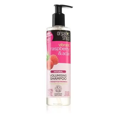 Organic Shop Natural Raspberry & Acai čisticí šampon pro objem 280 ml