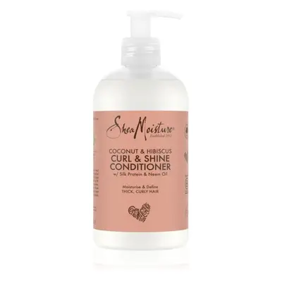 Shea Moisture Coconut & Hibiscus Curl & Shine kondicionér pro vlnité a kudrnaté vlasy 384 ml