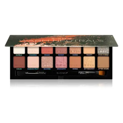 Sigma Beauty Warm Neutrals Eyeshadow Palette paleta očních stínů 25.5 g