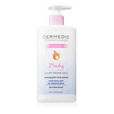 Dermedic Baby Linum Emolient krémový sprchový gel pro děti od narození 500 ml