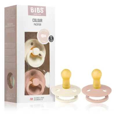 BIBS Colour Natural Rubber Size 1: 0+ months dudlík Ivory / Blush 2 ks