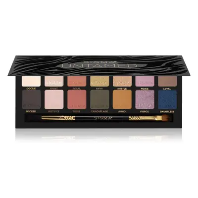 Sigma Beauty Untamed Eyeshadow Palette paleta očních stínů se zrcátkem a aplikátorem 19.32 g