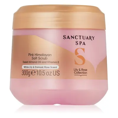 Sanctuary Spa Lily & Rose pečující tělový peeling s vůní květin 300 g