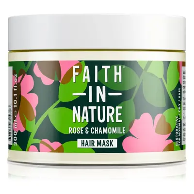 Faith In Nature Rose & Chamomile regenerační maska pro poškozené vlasy 300 ml