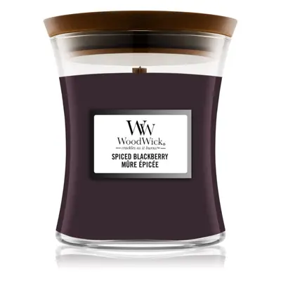 Woodwick Spiced Blackberry vonná svíčka s dřevěným knotem 275 g