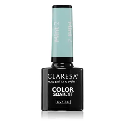 Claresa SoakOff UV/LED Color Mint gelový lak na nehty odstín 2 5 g