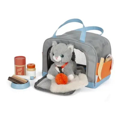 Small foot by Legler Small Foot Plush Cat Care Set Animals Pastel plyšová hračka 2y+ 1 ks