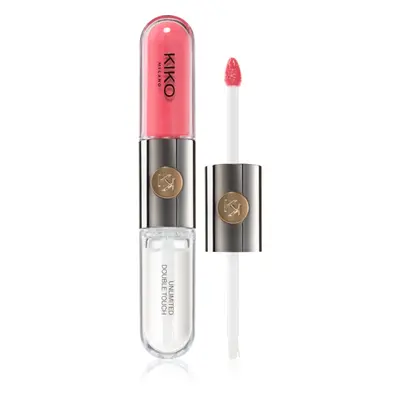 KIKO Milano Unlimited Double Touch dlouhotrvající tekutá rtěnka odstín 112 Satin Peach Rose 6 ml