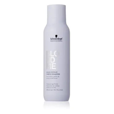 Schwarzkopf Professional Blondme Bond Repair Purple Shampoo fialový šampon pro blond vlasy 300 m