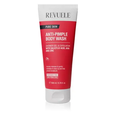 Revuele Pure Skin Anti-Pimple exfoliační sprchový gel proti akné 200 ml