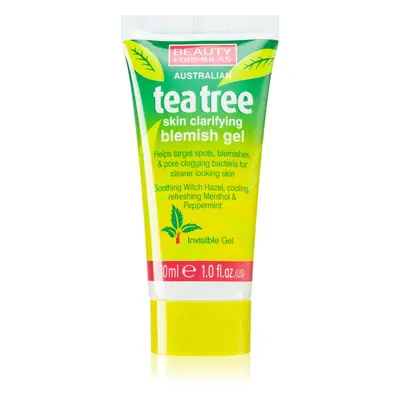 Beauty Formulas Tea Tree zklidňující čisticí gel proti nedokonalostem pleti 30 ml