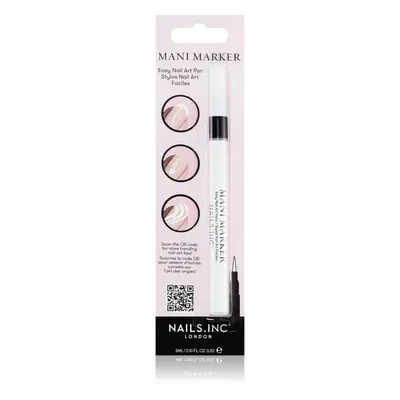 Nails Inc. Mani Marker zdobicí lak na nehty v aplikačním peru odstín White 3 ml