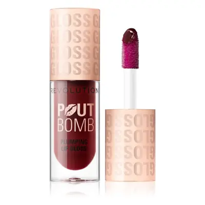 Makeup Revolution Pout Bomb lesk na rty se zvětšujícím efektem odstín Jelly Berry Mauve 4.6 ml