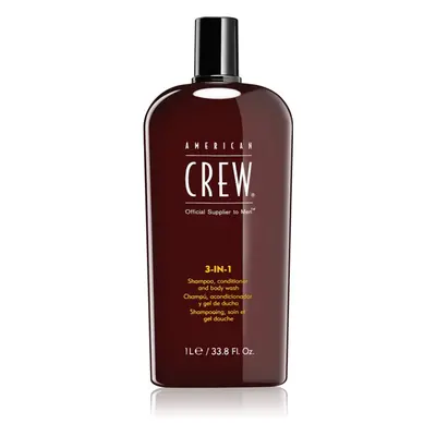 American Crew Hair & Body 3-IN-1 šampón, kondicionér a sprchový gel 3 v 1 pro muže 1000 ml