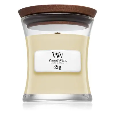 Woodwick White Teak vonná svíčka s dřevěným knotem 85 g