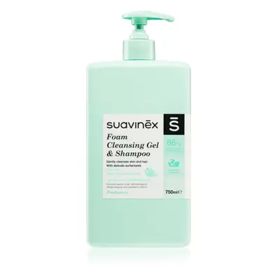 Suavinex Foam Cleansing Gel & Shampoo pěnový šampon pro děti od narození Baby Cologne 750 ml