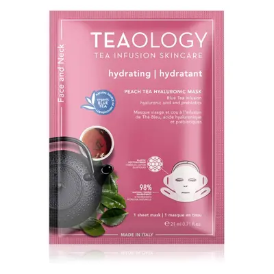 Teaology Face Mask Peach Tea Hyaluronic hydratační plátýnková maska 21 ml