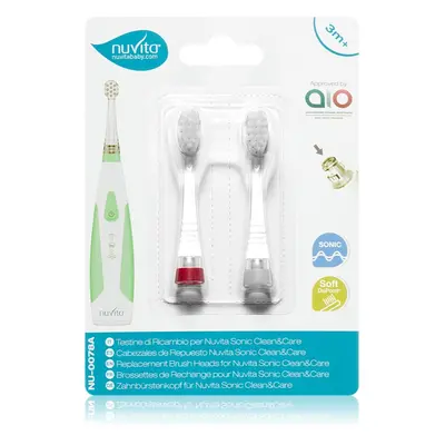 Nuvita Sonic Clean&Care Replacement Brush Heads náhradní hlavice pro sonický bateriový zubní kar