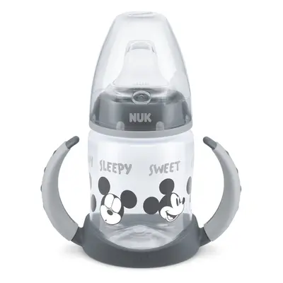 NUK First Choice Mickey Mouse tréninkový hrnek s držadly 6m+ Grey 150 ml