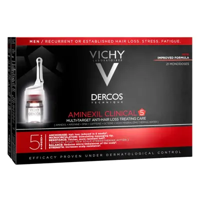 Vichy Dercos Aminexil Clinical 5 cílená péče proti vypadávání vlasů pro muže 21 x 6 ml