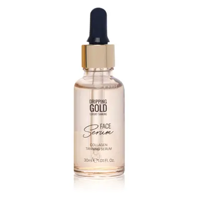 Dripping Gold Luxury Tanning Collagen Face Serum samoopalovací sérum na obličej s kolagenem 30 m