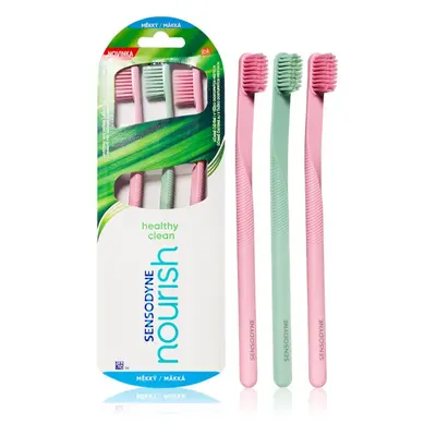 Sensodyne Nourish Healthy Clean zubní kartáčky 3 ks