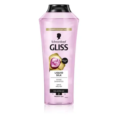 Schwarzkopf Gliss Liquid Silk regenerační šampon pro posílení a lesk vlasů 400 ml