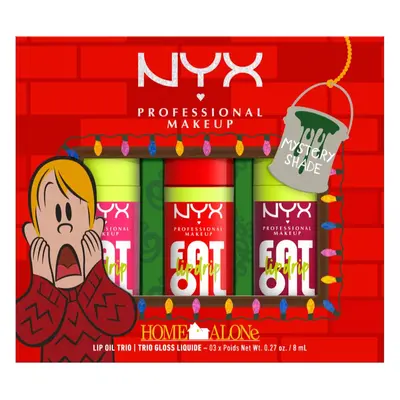 NYX Professional Makeup Home Alone Fat Oil Trio dárková sada na rty odstín Mystery shade 01