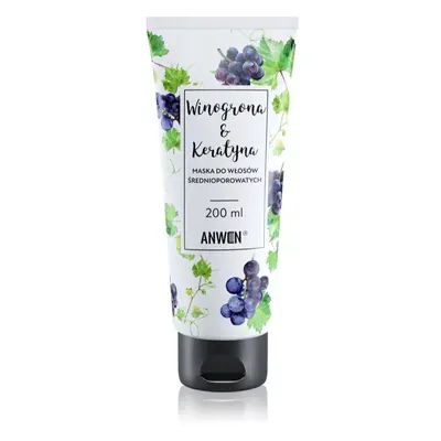 Anwen Grapes & Keratin regenerační maska na vlasy Medium Porosity 200 ml