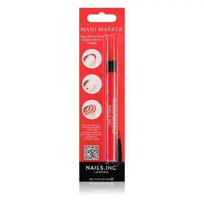 Nails Inc. Mani Marker zdobicí lak na nehty v aplikačním peru odstín Red 3 ml