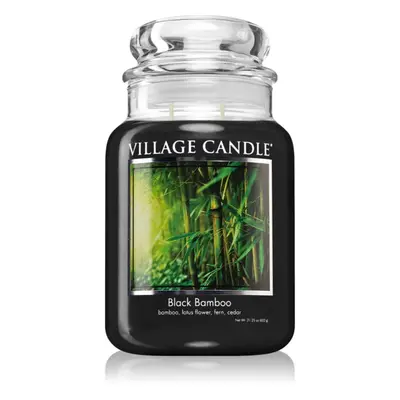 Village Candle Black Bamboo vonná svíčka (Glass Lid) 602 g