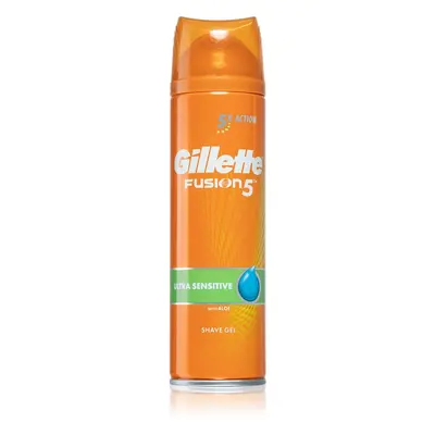 Gillette Fusion5 Ultra Sensitive gel na holení pro citlivou pleť 200 ml