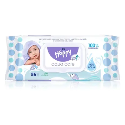 BELLA Baby Happy Aqua care vlhčené čisticí ubrousky pro děti 56 ks