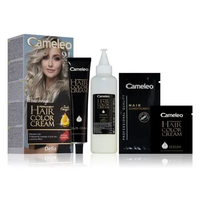 Delia Cosmetics Cameleo Omega permanentní barva na vlasy odstín 9.1 Ultimate Ash Blonde