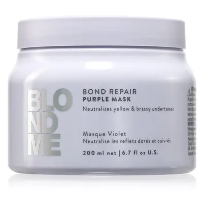 Schwarzkopf Professional Blondme Bond Repair Purple Mask maska na vlasy neutralizující žluté tón