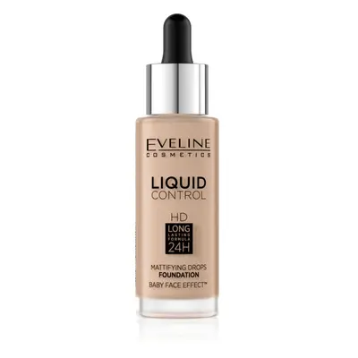 Eveline Cosmetics Liquid Control tekutý make-up s pipetou odstín 035 Natural Beige 32 ml