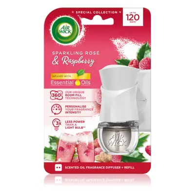 Air Wick Electric Sparkling Rose & Raspberry elektrický osvěžovač vzduchu s náplní 19 ml