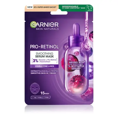 Garnier Skin Naturals Pro-Retinol vyhlazující plátýnková maska 22 g