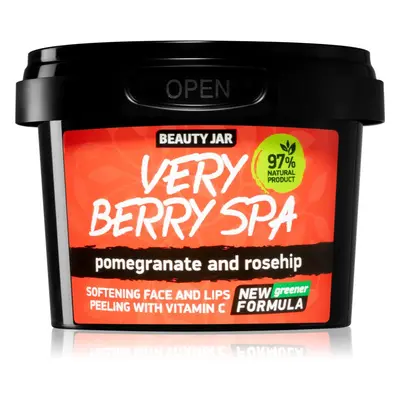 Beauty Jar Very Berry Spa zjemňující cukrový peeling na obličej 120 g