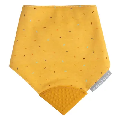 Canpol babies Cloth Bib with Teether bryndák s kousátkem Yellow 1 ks