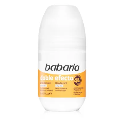 Babaria Deodorant Double Effect antiperspirant roll-on na zpomalení růstu chloupků 50 ml