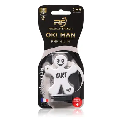 Real Fresh OK! Man Premium Gold Amber vůně do auta 1 ks