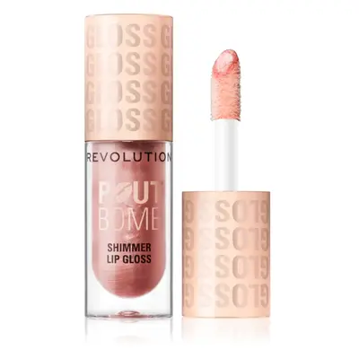 Makeup Revolution Shimmer Gloss třpytivý lesk na rty odstín Shine Pink 4.5 ml