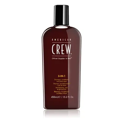 American Crew Hair & Body 3-IN-1 šampón, kondicionér a sprchový gel 3 v 1 pro muže 450 ml